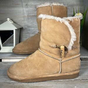 Bjorndal Joey Leather Wool Lined Boots Shoes Winter Boots